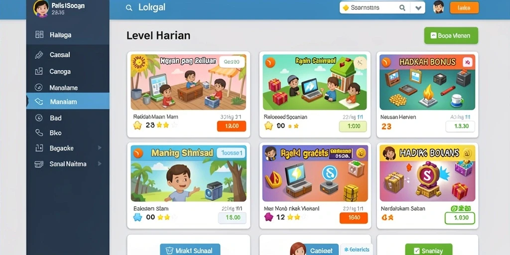 Tantangan seru menunggu di setiap level permainan.