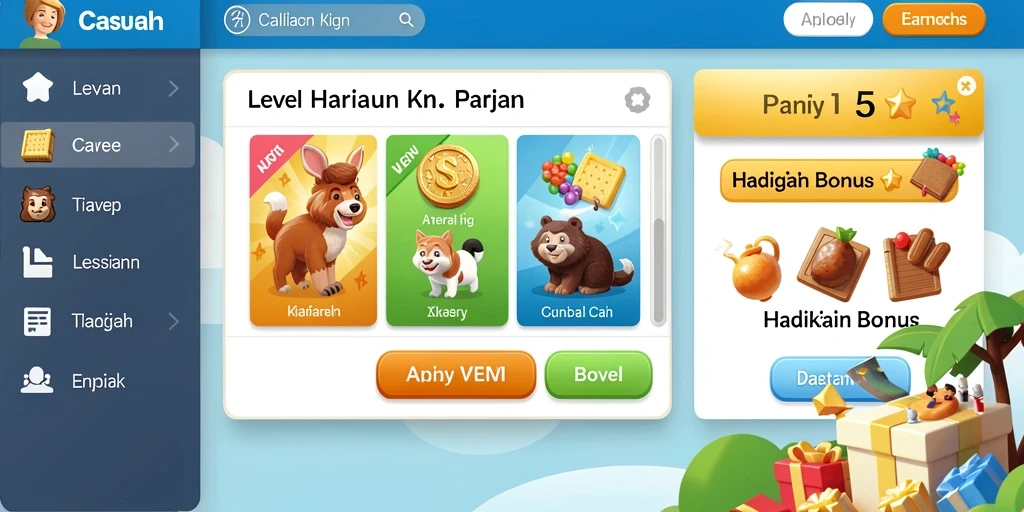 Antarmuka permainan yang responsif dan interaktif.