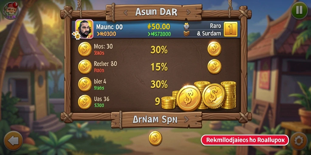 Screenshot menampilkan beberapa opsi permainan yang tersedia di RAJACLUB.